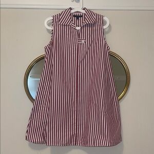 Banana Republic Red Button Down Shirt Boxy Polo Collar